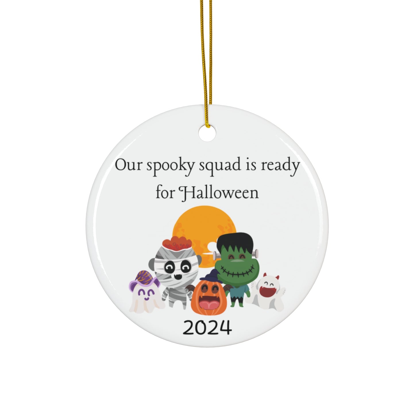 Spooky Family Ornament, Cute Halloween Ornament, Spooky Season Gift, Spooky Squad Ornament, Halloweeners Gift