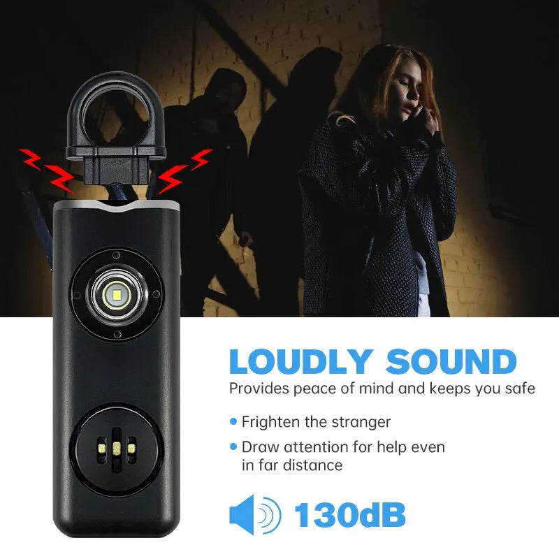 Reliable Personal Safety Alarm for Women - 130dB Siren, Strobe & Key Chain 3 Pop Colors AF2004 Anti Robbery Call for Help