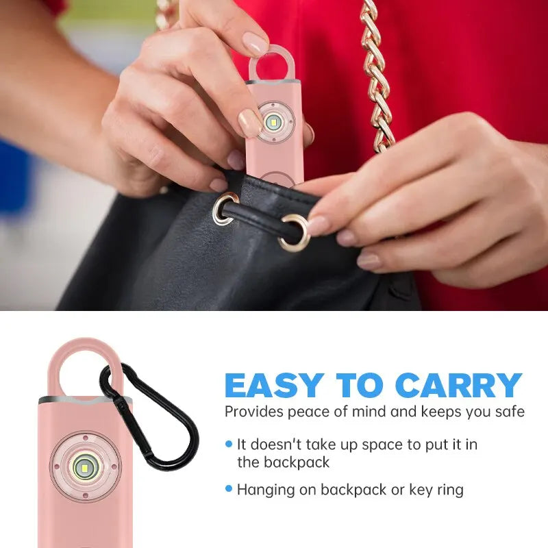 Reliable Personal Safety Alarm for Women - 130dB Siren, Strobe & Key Chain 3 Pop Colors AF2004 Anti Robbery Call for Help